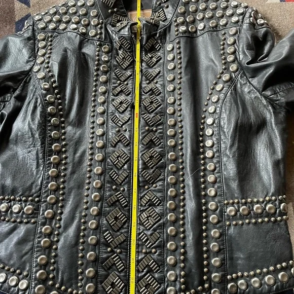 Double D Ranch Black Studded Leather Jacket - Picture 6 of 8